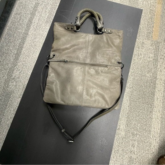 Elliott Lucca Gray Leather Tote Bag - Picture 2 of 10